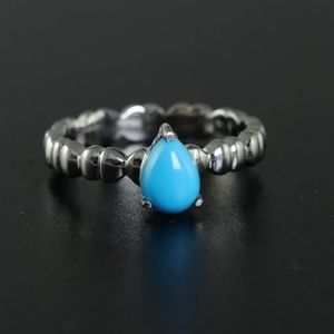 NEW Arizona Sleeping Beauty Turquoise Ring in Stainless Steel Size 8